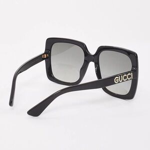 Gucci sunglasses rhinestone bling crystal black silver oversized frame rare